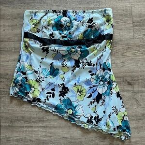 Floral Asymmetrical Tube Top